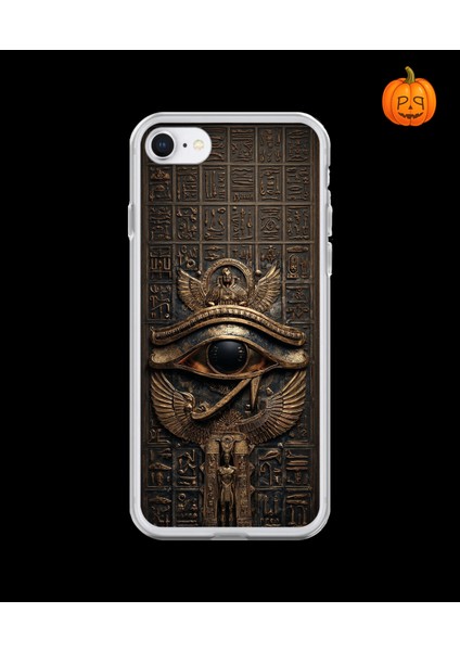 iPhone 8 Uyumlu Şeffaf Kılıf Antik Mısır 2 Tasarımlı