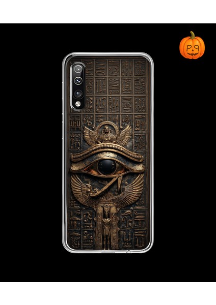 Samsung Galaxy A50 Uyumlu Şeffaf Kılıf Antik Mısır 2 Tasarımlı