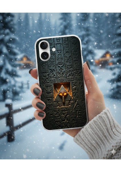 iPhone 15 Pro Max Uyumlu Şeffaf Kılıf Antik Mısır 4 Tasarımlı fırsatları