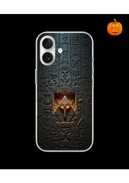 iPhone 16 Uyumlu Şeffaf Kılıf Antik Mısır 4 Tasarımlı