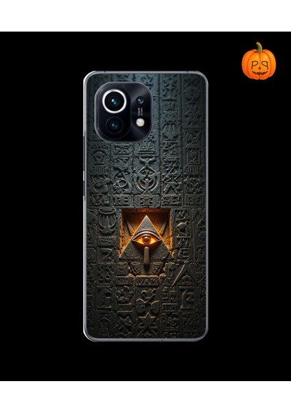 Xiaomi Mi 11 Lite Uyumlu Şeffaf Kılıf Antik Mısır 4 Tasarımlı