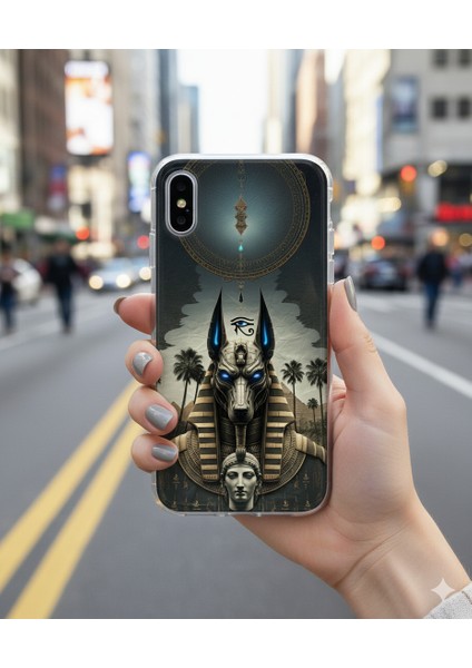 iPhone 15 Pro Max Uyumlu Şeffaf Kılıf Antik Mısır 5 Tasarımlı fırsatları
