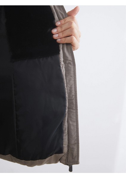 Xsıde Kahverengi Kapüşonlu Kadın Şişme Mont fırsatları