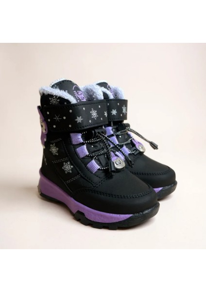 Su Dayanıklı Kaymaz Taban Içi Kürklü Kız Çocuk Bebe Kar Botu