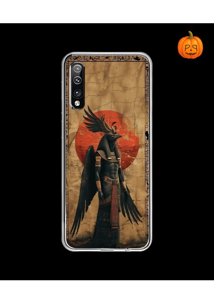 Samsung Galaxy A50 Uyumlu Şeffaf Kılıf Antik Mısır 7 Tasarımlı