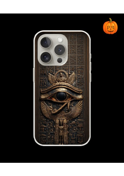 iPhone 16 Pro Max Uyumlu Şeffaf Kılıf Antik Mısır 2 Tasarımlı