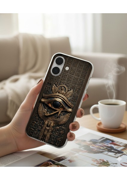 iPhone 7 Plus Uyumlu Şeffaf Kılıf Antik Mısır 2 Tasarımlı modelleri