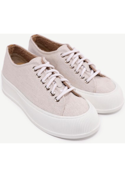 Deri Astarlı Kanvas Sneakers