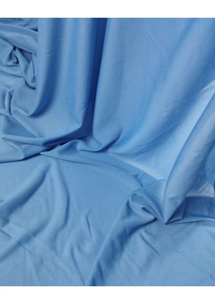 Gökyüzü Mavisi Renkte Denye Jarse (En 150 cm x Boy 290 Cm)