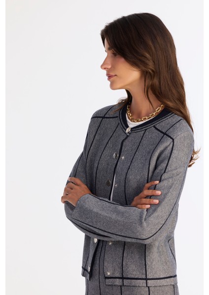 Regular Bisiklet Yaka Uzun Kol Hırka