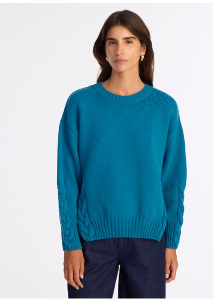 Regular Bisiklet Yaka Uzun Kol Kazak