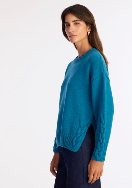 Regular Bisiklet Yaka Uzun Kol Kazak