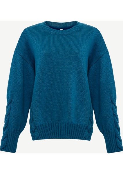 Regular Bisiklet Yaka Uzun Kol Kazak