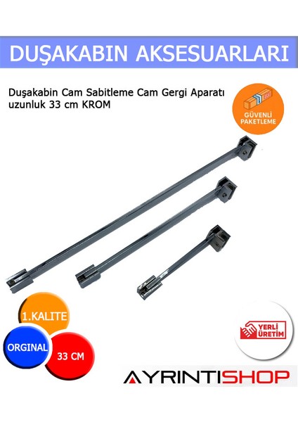 Ayrıntıshop Duşakabin Cam Sabitleme Cam Gergi Aparatı 1 adet