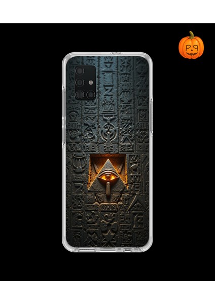 Samsung Galaxy A71 Uyumlu Şeffaf Kılıf Antik Mısır 4 Tasarımlı