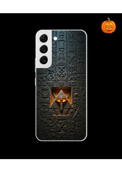 Samsung Galaxy S22 Uyumlu Şeffaf Kılıf Antik Mısır 4 Tasarımlı