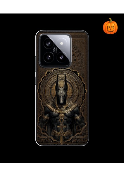 Xiaomi Mi 14 Uyumlu Şeffaf Kılıf Antik Mısır 1 Tasarımlı