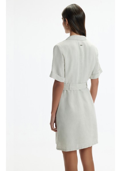 Ceket Yaka Kısa Kol Elbise