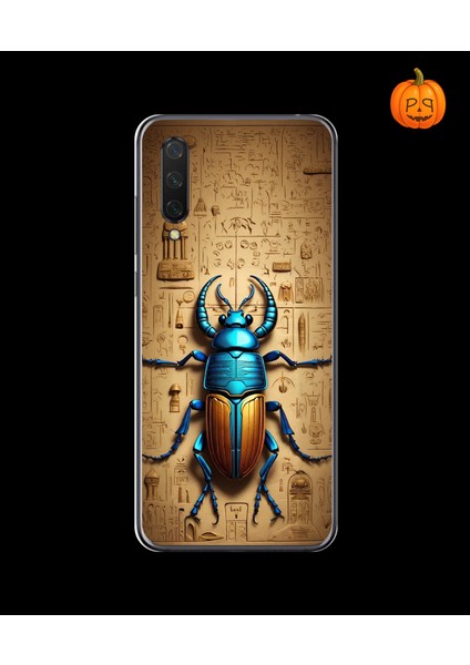 Xiaomi Mi 9 Lite Uyumlu Şeffaf Kılıf Antik Mısır 3 Tasarımlı