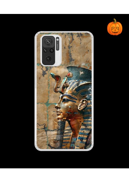 Xiaomi Redmi Note 10 Uyumlu Şeffaf Kılıf Antik Mısır 6 Tasarımlı