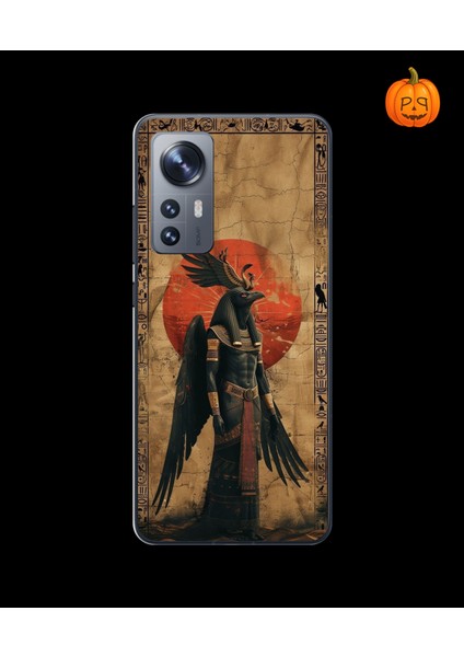 Xiaomi Mi 12 Pro Uyumlu Şeffaf Kılıf Antik Mısır 7 Tasarımlı