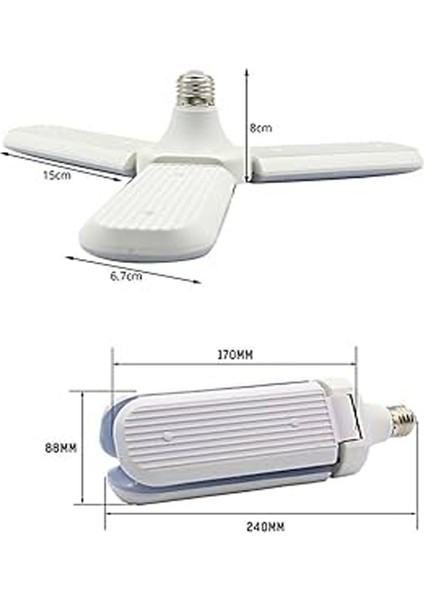 3 Kanatlı Pervane 50W Ampul Beyaz Işık-1- Adettir indirimleri