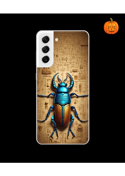 Samsung Galaxy S21 Fe Uyumlu Şeffaf Kılıf Antik Mısır 3 Tasarımlı