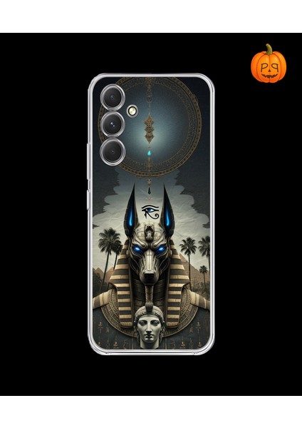 Samsung Galaxy A54 Uyumlu Şeffaf Kılıf Antik Mısır 5 Tasarımlı