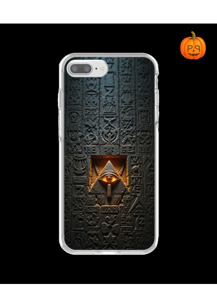 iPhone 7 Plus Uyumlu Şeffaf Kılıf Antik Mısır 4 Tasarımlı