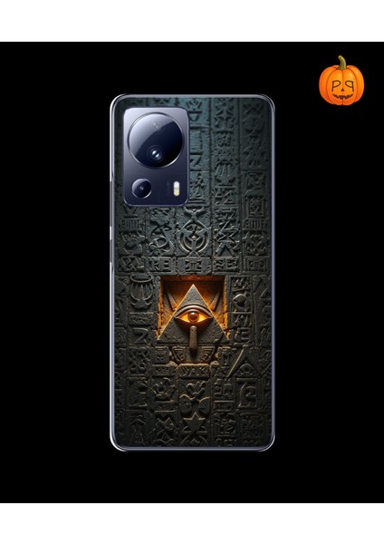 Xiaomi Mi 13 Uyumlu Şeffaf Kılıf Antik Mısır 4 Tasarımlı