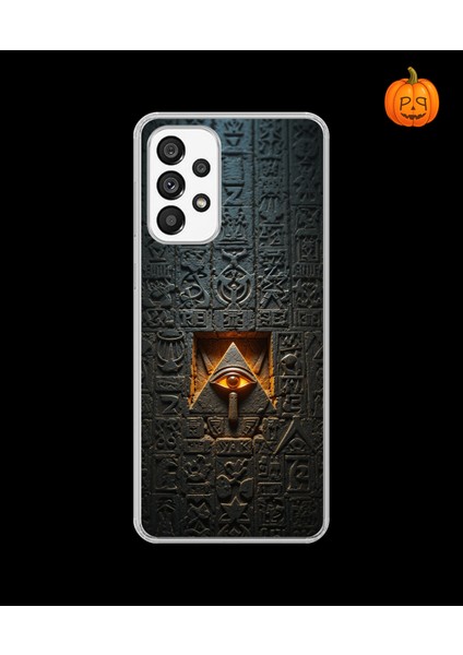 Samsung Galaxy A73 Uyumlu Şeffaf Kılıf Antik Mısır 4 Tasarımlı