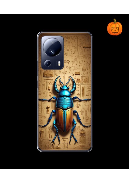 Xiaomi Mi 13 Uyumlu Şeffaf Kılıf Antik Mısır 3 Tasarımlı