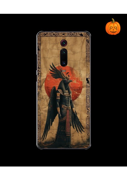 Xiaomi Mi 9t Uyumlu Şeffaf Kılıf Antik Mısır 7 Tasarımlı