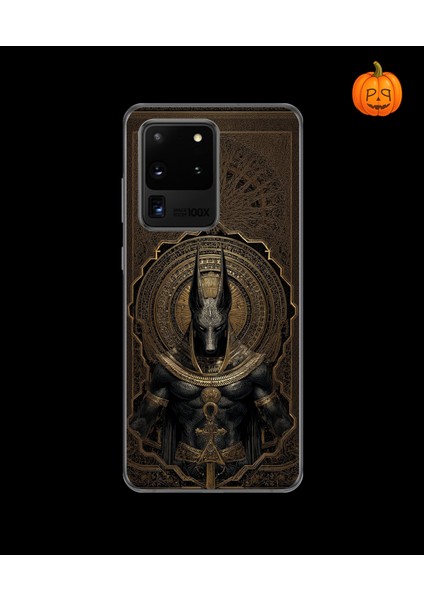 Samsung Galaxy S20 Ultra Uyumlu Şeffaf Kılıf Antik Mısır 1 Tasarımlı