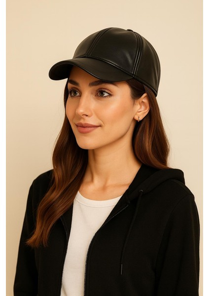 %100 Pu Deri Şık ve Ayarlanabilir Unisex Suni Deri Şapka Kadın/erkek Deri Spor Şapka fiyatları