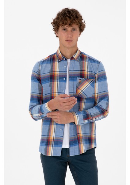 Erkek Koyu Mavi Gömlek Desenli 50308481-VR032 modelleri