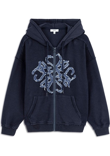 Denim Aplikeli Sweatshırt TW6250091028015 indirimleri