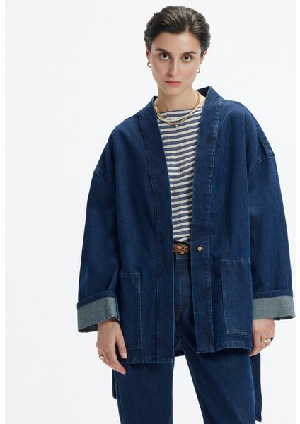 Kemer Detaylı Non Denim Pardösü