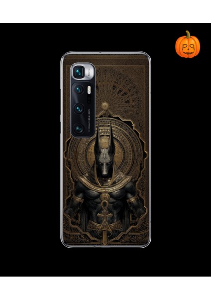 Xiaomi Mi 10 Pro Uyumlu Şeffaf Kılıf Antik Mısır 1 Tasarımlı