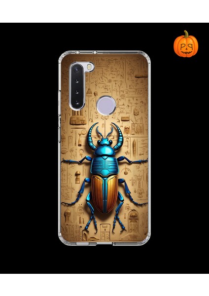 Samsung Galaxy A21 Uyumlu Şeffaf Kılıf Antik Mısır 3 Tasarımlı