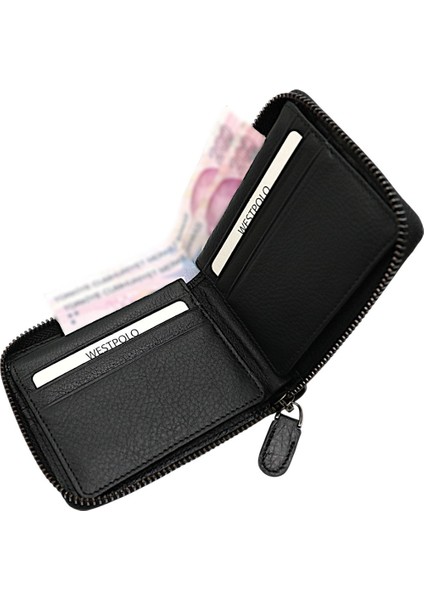 Lion Unisex Kağıt Para ve Bozuk Para Bölmeli Hakiki Deri Cüzdan Kartlık - Siyah modelleri