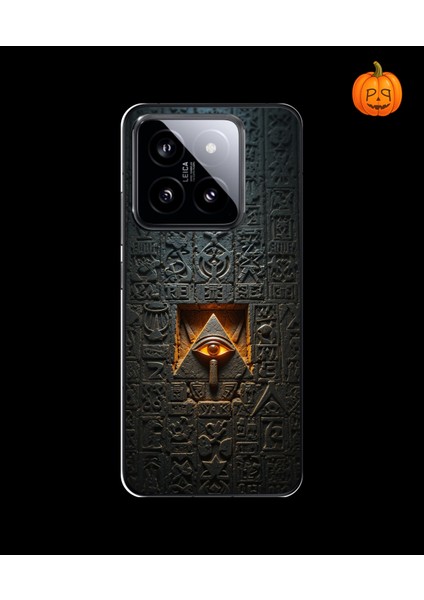 Xiaomi Mi 14 Uyumlu Şeffaf Kılıf Antik Mısır 4 Tasarımlı