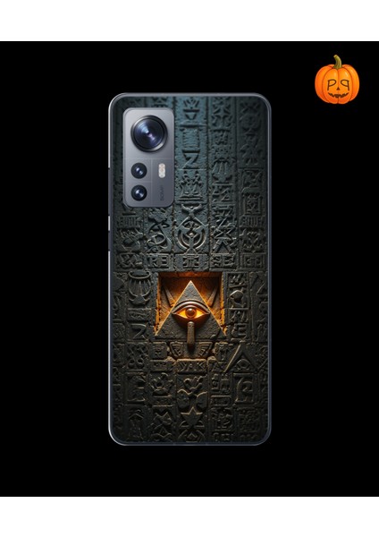 Xiaomi Mi 12 Pro Uyumlu Şeffaf Kılıf Antik Mısır 4 Tasarımlı