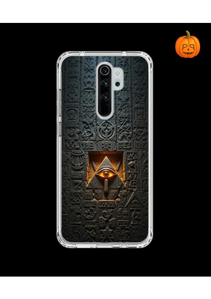 Xiaomi Redmi Note 8 Pro Uyumlu Şeffaf Kılıf Antik Mısır 4 Tasarımlı