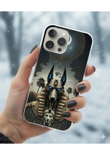 iPhone 16 Uyumlu Şeffaf Kılıf Antik Mısır 5 Tasarımlı indirimleri