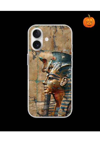 iPhone 16 Uyumlu Şeffaf Kılıf Antik Mısır 6 Tasarımlı