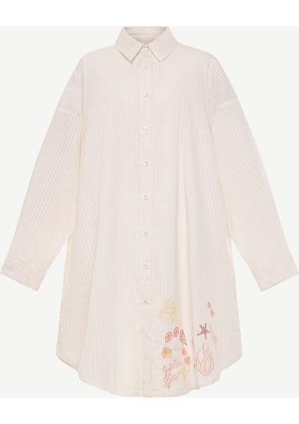 Gömlek Yaka Elbise Arka Detaylı