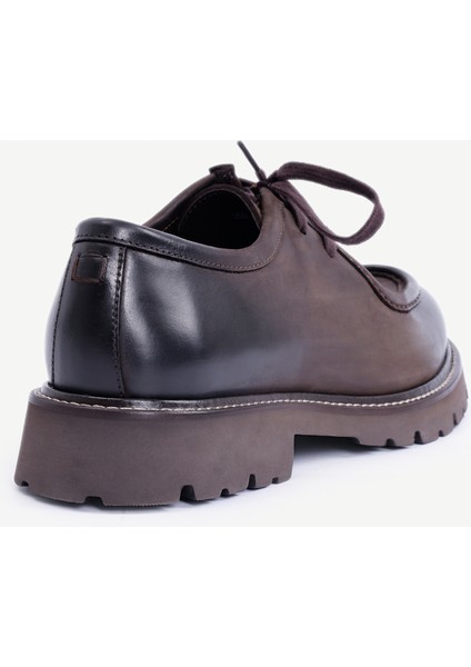 Kalın Tabanlı Deri Düz Ayakkabı