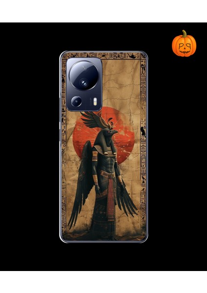 Xiaomi Mi 13 Uyumlu Şeffaf Kılıf Antik Mısır 7 Tasarımlı