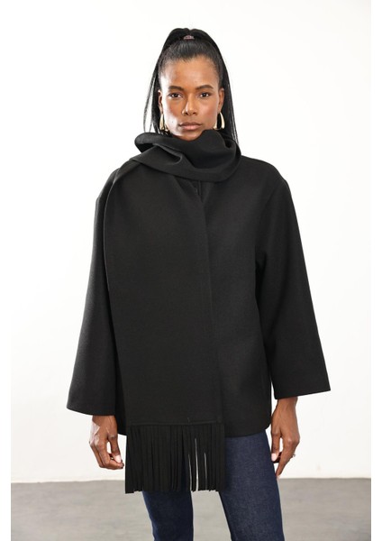 Siyah Atkılı Kaşe Mont D99800 fiyatları